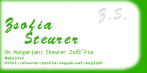 zsofia steurer business card